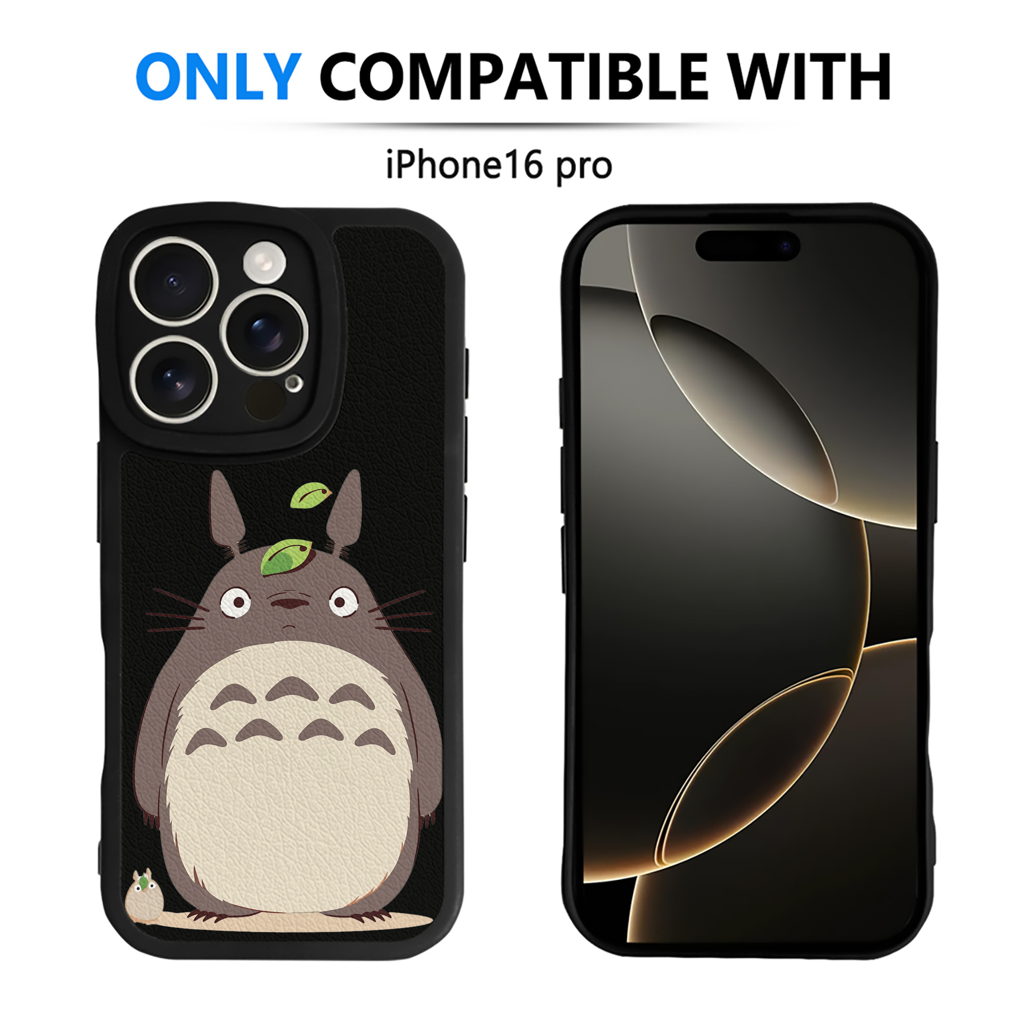 （画像用） となりのトトロ 草壁メイ 草壁サツキ My Neighbor Totoro Satsuki Kusakabe Mei Kusakabe 【iPhone 16シリーズ対応】シリコンスマホケース（レザー調） 材質：シリコン